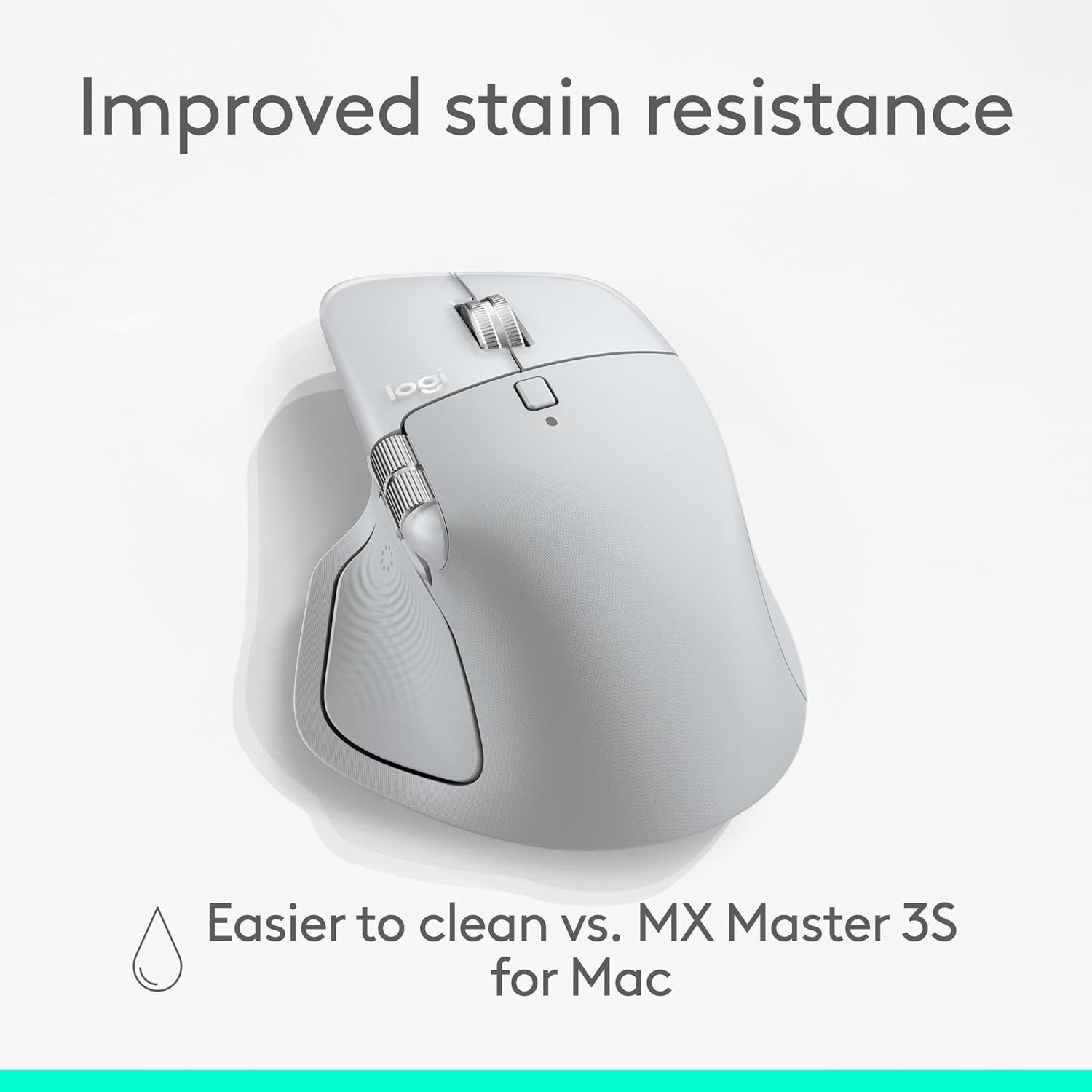 image:imageLogitech MX Master 4 for Mac Ergonomic Bluetooth Mouse with Advanced Performance Haptic Feedback UltraFast Scrolling USBC Charging MacOS iPadOS Windows White SilverWhite Silver