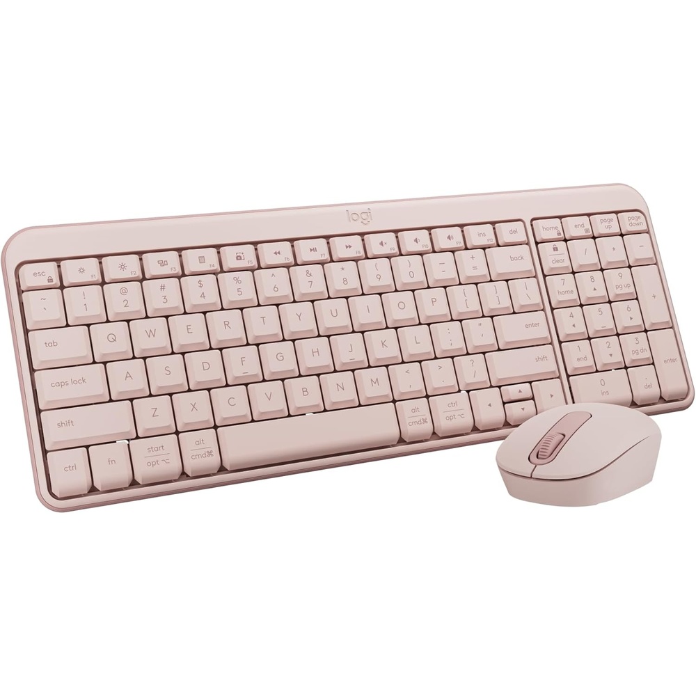 image:imageLogitech MK250 Wireless Bluetooth Keyboard and Mouse Combo  GraphiteRose