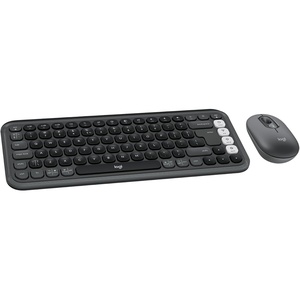 Logitech POP ICON Wireless Keyboard and Mouse Combo – Graphite Lime(Graphite White)
