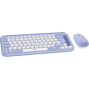 Logitech POP ICON Wireless Keyboard and Mouse Combo – Graphite Lime(Lilac)