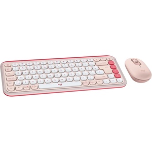 Logitech POP ICON Wireless Keyboard and Mouse Combo – Graphite Lime(Rose)